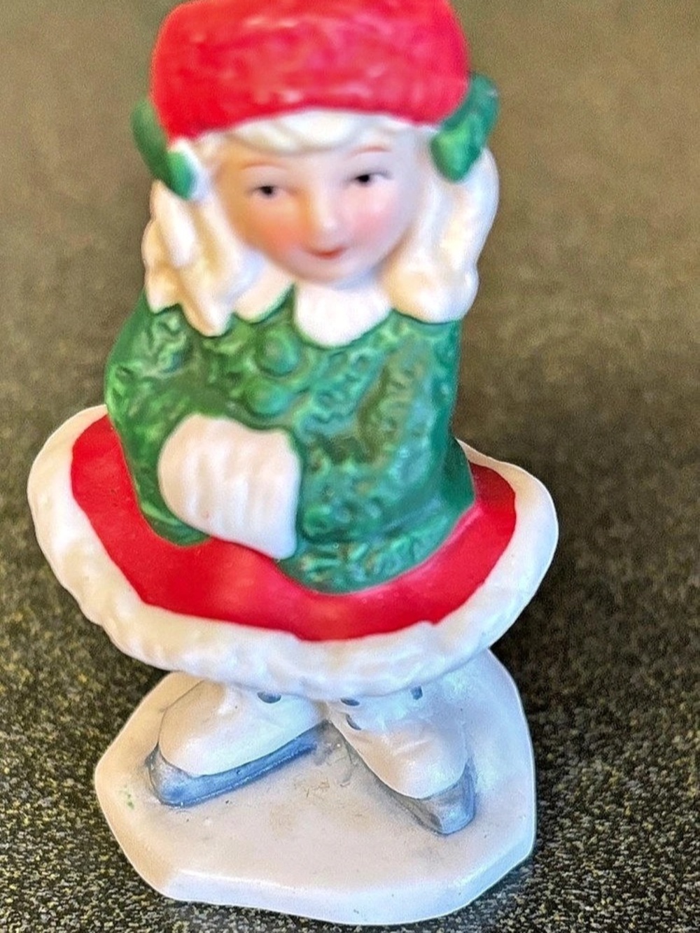 Lefton Holiday skater in Green & Red 2”